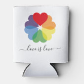 Love Pride Rainbow Hearts Blikjeskoeler (Voorkant)