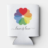 Love Pride Rainbow Hearts Blikjeskoeler (Achterkant)