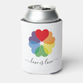 Love Pride Rainbow Hearts Blikjeskoeler (Blikje Achterkant)