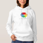 Love Pride Rainbow Hearts Hoodie (Voorkant)