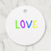 Love Pride regenboog waterverf LGBTQ June Modern Bedankjes Labels (Achterkant)