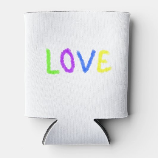 Love Pride regenboog waterverf LGBTQ June Modern Blikjeskoeler (Voorkant)