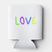 Love Pride regenboog waterverf LGBTQ June Modern Blikjeskoeler (Achterkant)