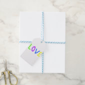 Love Pride regenboog waterverf LGBTQ June Modern Cadeaulabel (Met Touw)