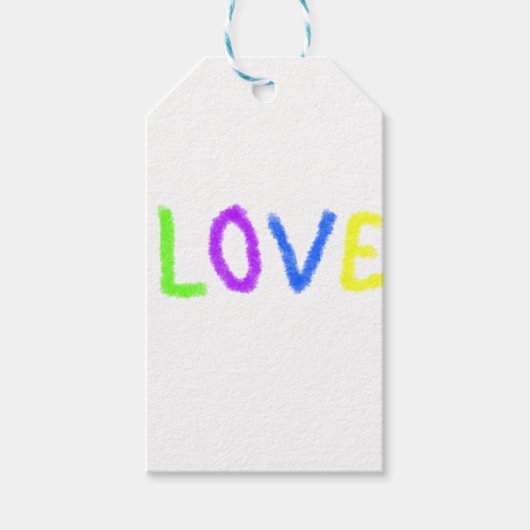 Love Pride regenboog waterverf LGBTQ June Modern Cadeaulabel (Voorkant)