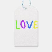 Love Pride regenboog waterverf LGBTQ June Modern Cadeaulabel (Achterkant)