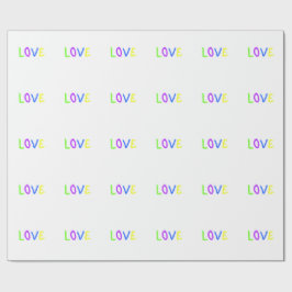 Love Pride regenboog waterverf LGBTQ June Modern Cadeaupapier