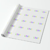 Love Pride regenboog waterverf LGBTQ June Modern Cadeaupapier (Uitgerold)