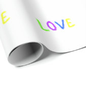 Love Pride regenboog waterverf LGBTQ June Modern Cadeaupapier (Rol Hoek)