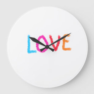 Love Pride regenboog waterverf LGBTQ June Modern Grote Klok