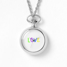 Love Pride regenboog waterverf LGBTQ June Modern Horloge