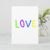 Love Pride regenboog waterverf LGBTQ June Modern Kaart (Staand voorkant)