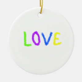 Love Pride regenboog waterverf LGBTQ June Modern Keramisch Ornament