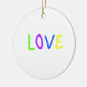 Love Pride regenboog waterverf LGBTQ June Modern Keramisch Ornament (Links)