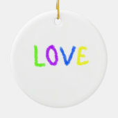 Love Pride regenboog waterverf LGBTQ June Modern Keramisch Ornament (Achterkant)