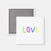 Love Pride regenboog waterverf LGBTQ June Modern Magneet (Voorkant / Achterkant)