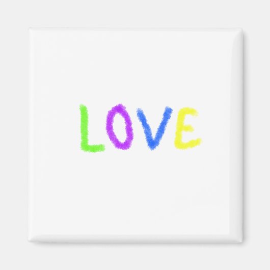 Love Pride regenboog waterverf LGBTQ June Modern Magneet (Voorkant)