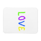 Love Pride regenboog waterverf LGBTQ June Modern Magneet (Horizontaal)