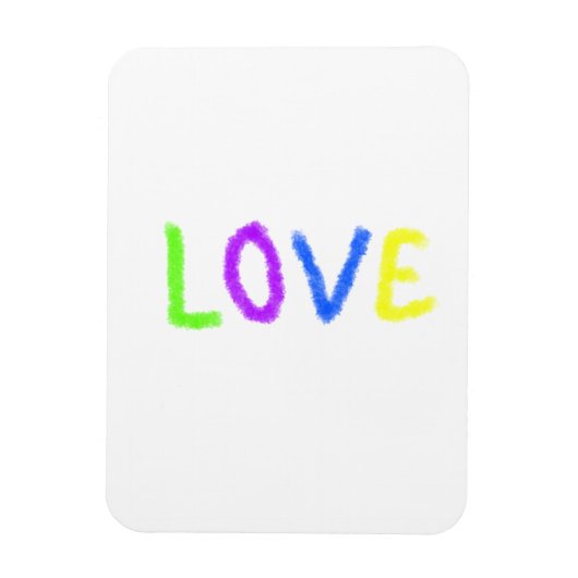 Love Pride regenboog waterverf LGBTQ June Modern Magneet (Verticaal)
