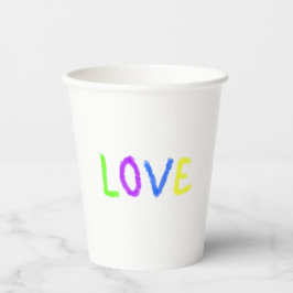 Love Pride regenboog waterverf LGBTQ June Modern Papieren Bekers