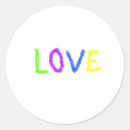 Love Pride regenboog waterverf LGBTQ June Modern Ronde Sticker