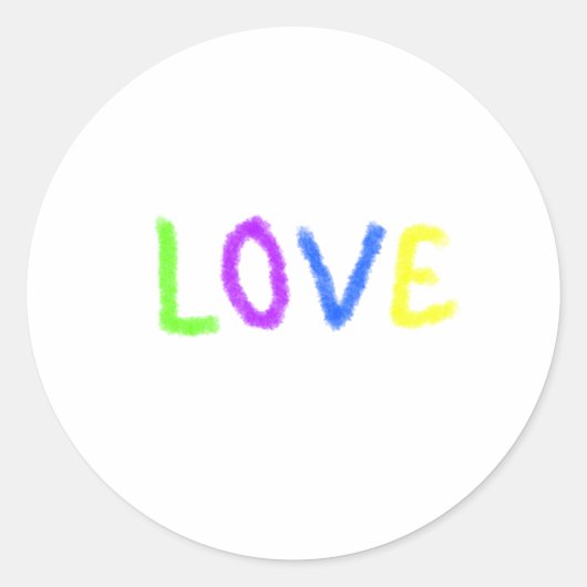 Love Pride regenboog waterverf LGBTQ June Modern Ronde Sticker (Voorkant)