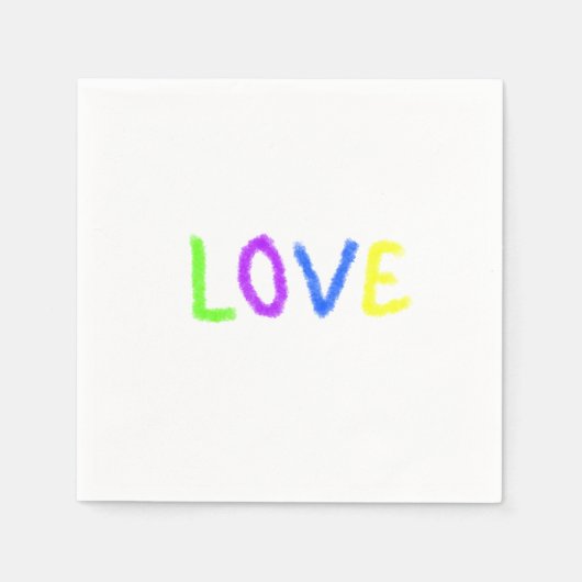 Love Pride regenboog waterverf LGBTQ June Modern Servet (Voorkant)