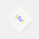 Love Pride regenboog waterverf LGBTQ June Modern Servet (Hoek)