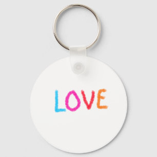 Love Pride regenboog waterverf LGBTQ June Modern Sleutelhanger