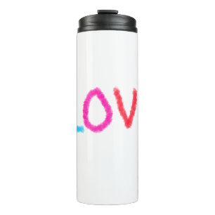Love Pride regenboog waterverf LGBTQ June Modern Thermosbeker