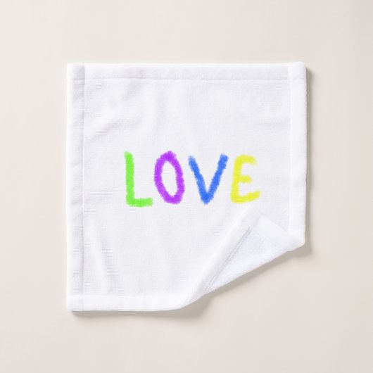 Love Pride regenboog waterverf LGBTQ June Modern Washandje (Wasdoekje)