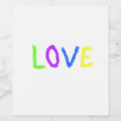 Love Pride regenboog waterverf LGBTQ June Modern Wijn Etiket (Enkel label)