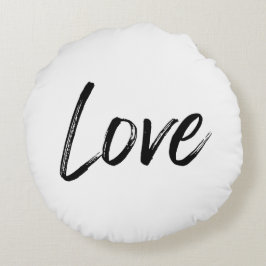 Love Print Round Sierkussen Rond Kussen