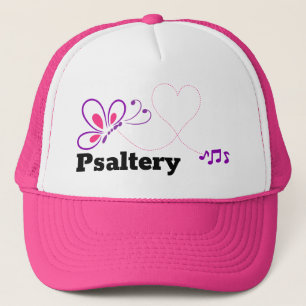 Love Psaltery Pink Paars Butterfly Heart Trucker Pet