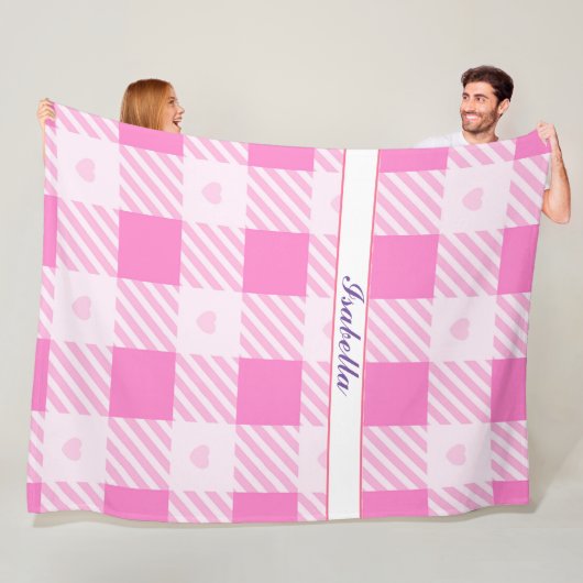 Love Pset Modern Roze Collectie Fleece Deken (In situ)