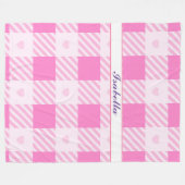 Love Pset Modern Roze Collectie Fleece Deken (Voorkant (Horizontaal))