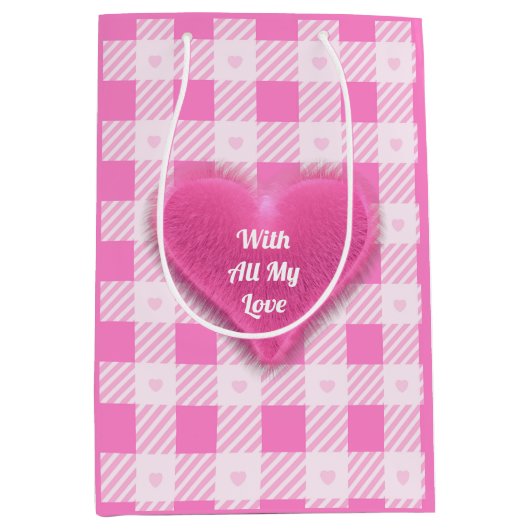 Love Pset Modern Roze Collectie Medium Cadeauzakje (Voorkant)