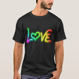 Love Psychedelic Neon Light T-Shirt