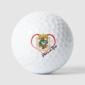 Love Puerto Rico Golf Balls, PR flag, Heart Golfballen (Voorkant)