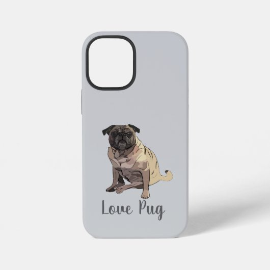 Love Pug iPhone Hoesje (Achterkant)