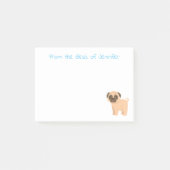 Love Pug Puppy Dog Cartoon Post IT Sticky Notes (Voorkant)