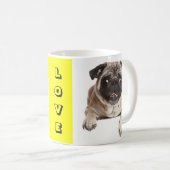 Love Pug Puppy Dog Coffee Cup Mok (Voorkant rechts)