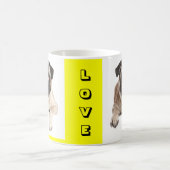 Love Pug Puppy Dog Coffee Cup Mok (Center)