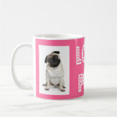 Love Pug Puppy Dog Coffee Mok (Links)