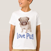 Love Pug Puppy Dog Graphic T-Shirt (Voorkant)