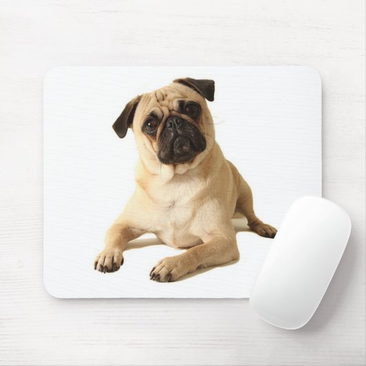 Love Pug Puppy Dog Mousepad Muismat (Met muis)
