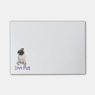 Love Pug Puppy Dog Post IT Sticky Notes
