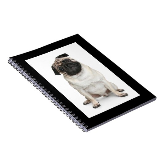 Love Pug Puppy Dog White Notebook/Journal Notitieboek (Rechterzijde)
