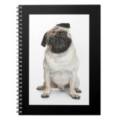 Love Pug Puppy Dog White Notebook/Journal Notitieboek (Voorkant)