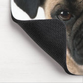Love Pug Puppy Dog with Heart Mousepad Muismat (Hoek)